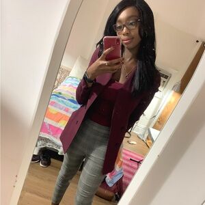 Dynamite Burgundy Blazer